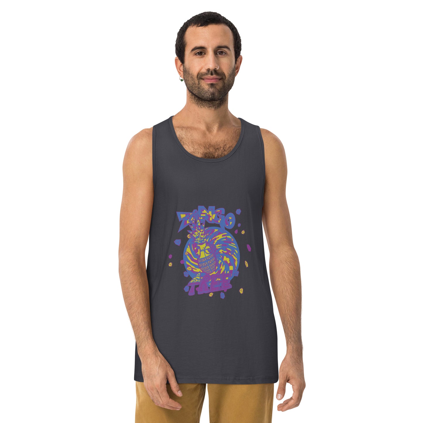 Heritage Men’s premium tank top "Digi The Pineapple Grenade Vortex" Digital Stylin' Edition