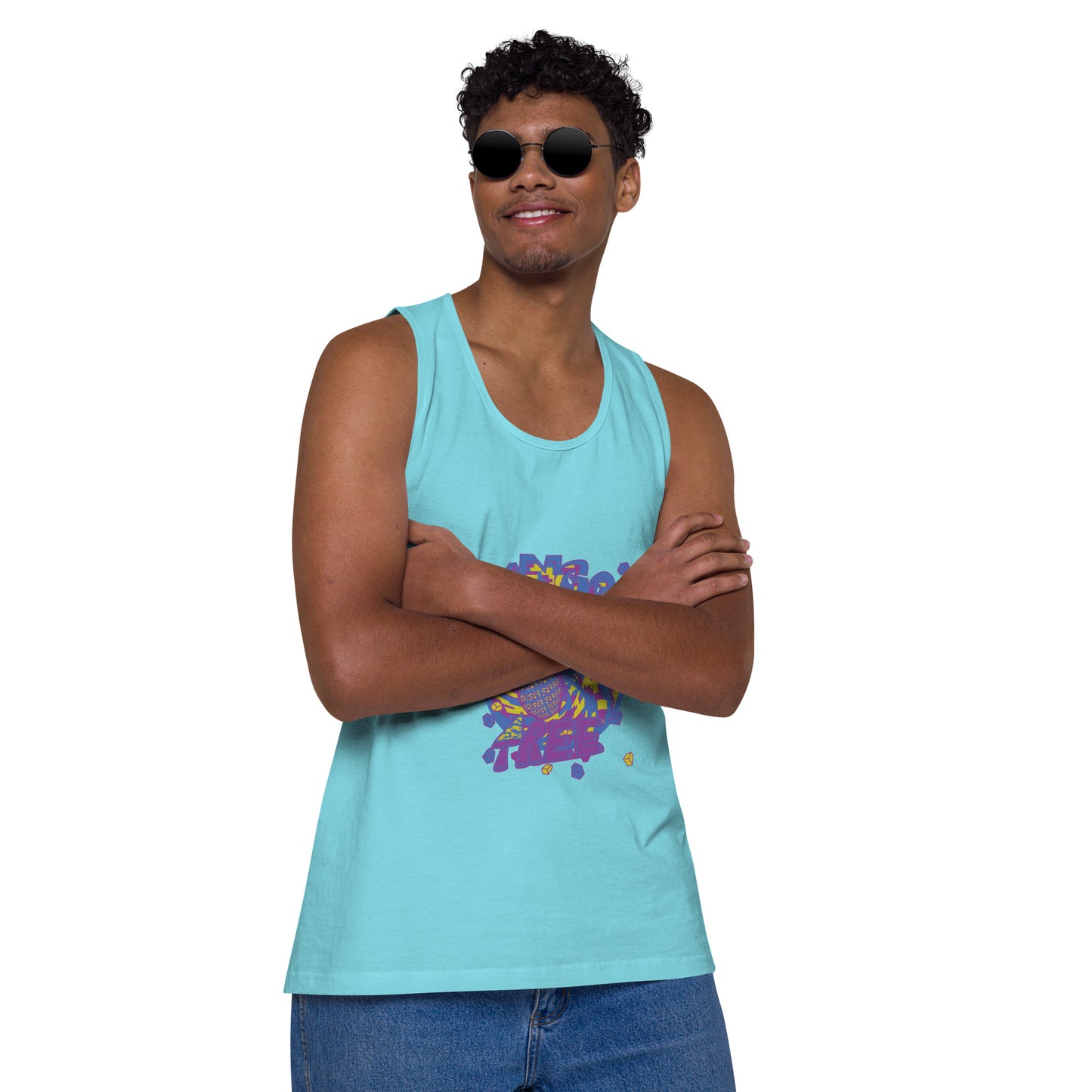 Heritage Men’s premium tank top "Digi The Pineapple Grenade Vortex" Digital Stylin' Edition