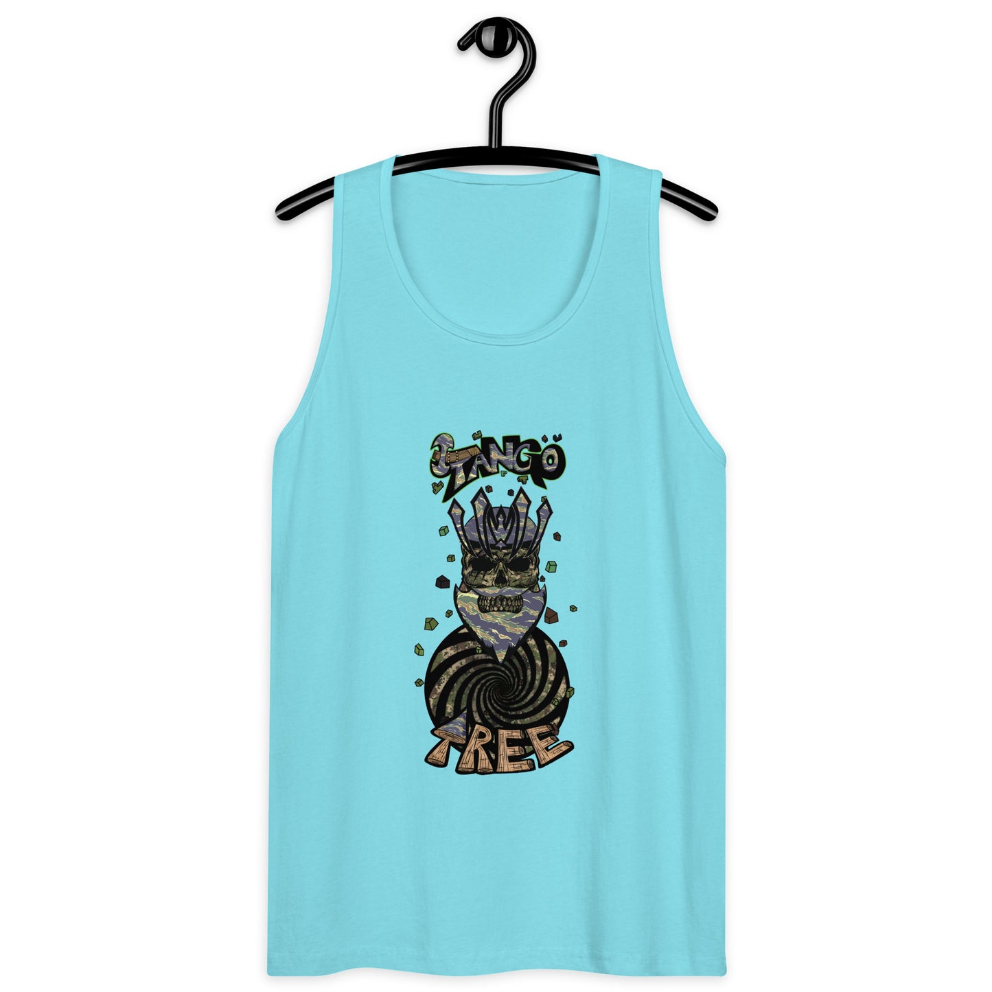 Heritage Men’s premium tank top "King Of The Vortex" Tiger Stripe Can't See Me Edition