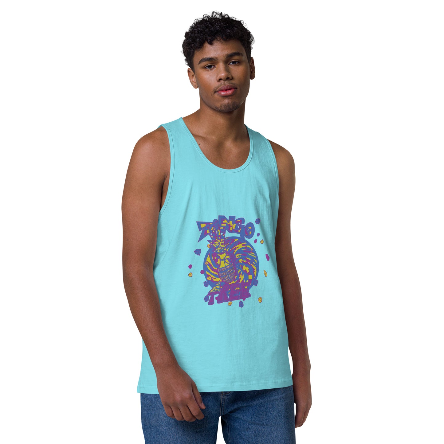 Heritage Men’s premium tank top "Digi The Pineapple Grenade Vortex" Digital Stylin' Edition