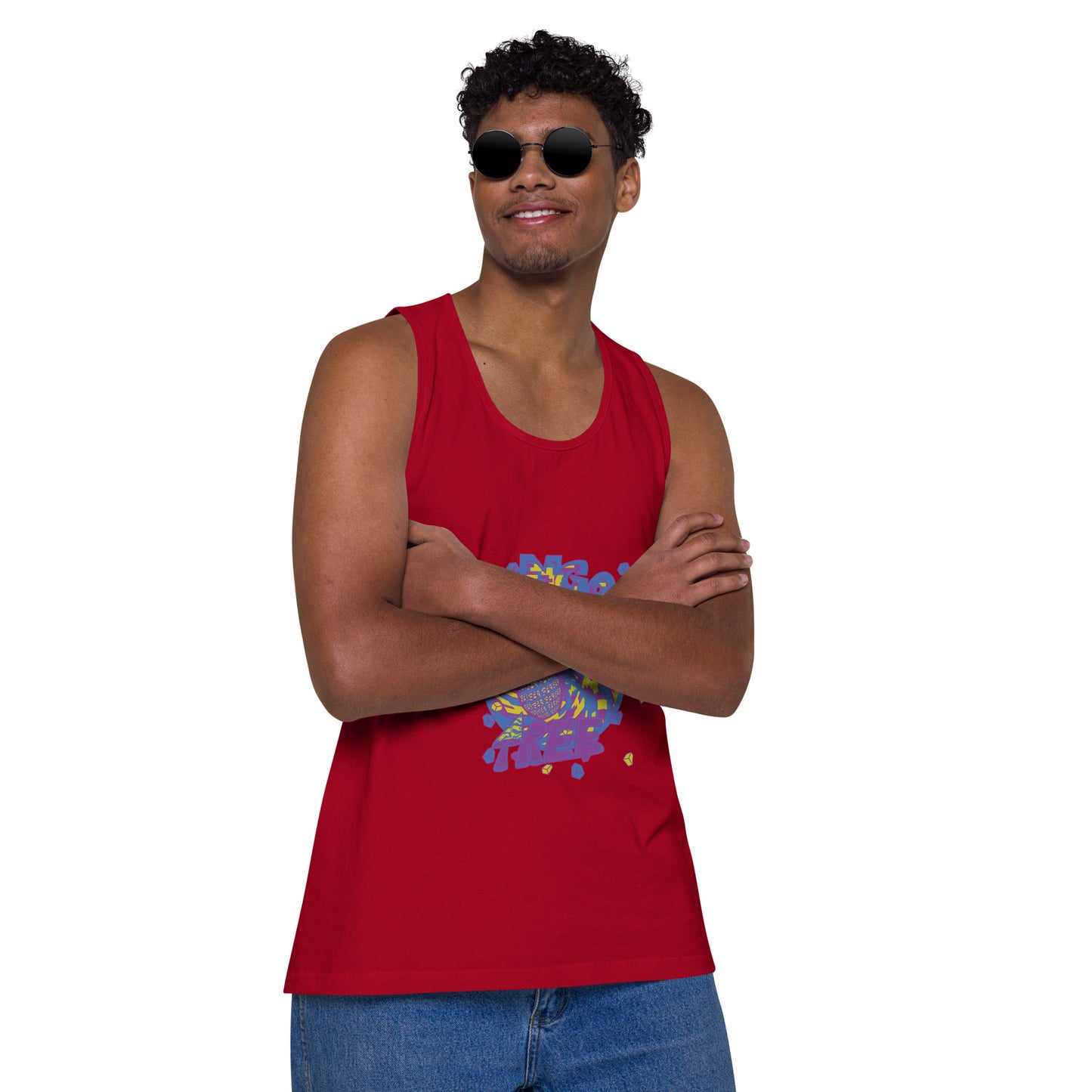 Heritage Men’s premium tank top "Digi The Pineapple Grenade Vortex" Digital Stylin' Edition