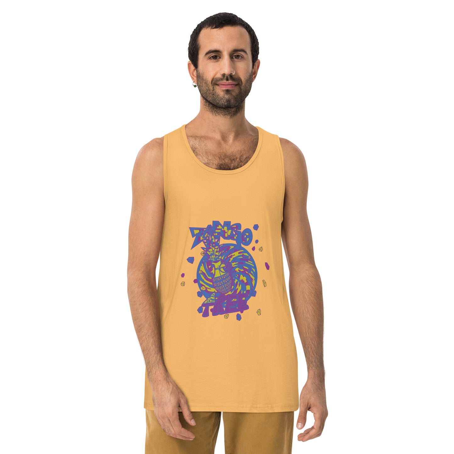 Heritage Men’s premium tank top "Digi The Pineapple Grenade Vortex" Digital Stylin' Edition