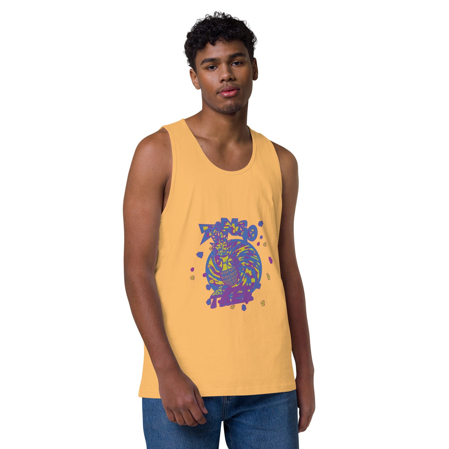 Heritage Men’s premium tank top "Digi The Pineapple Grenade Vortex" Digital Stylin' Edition