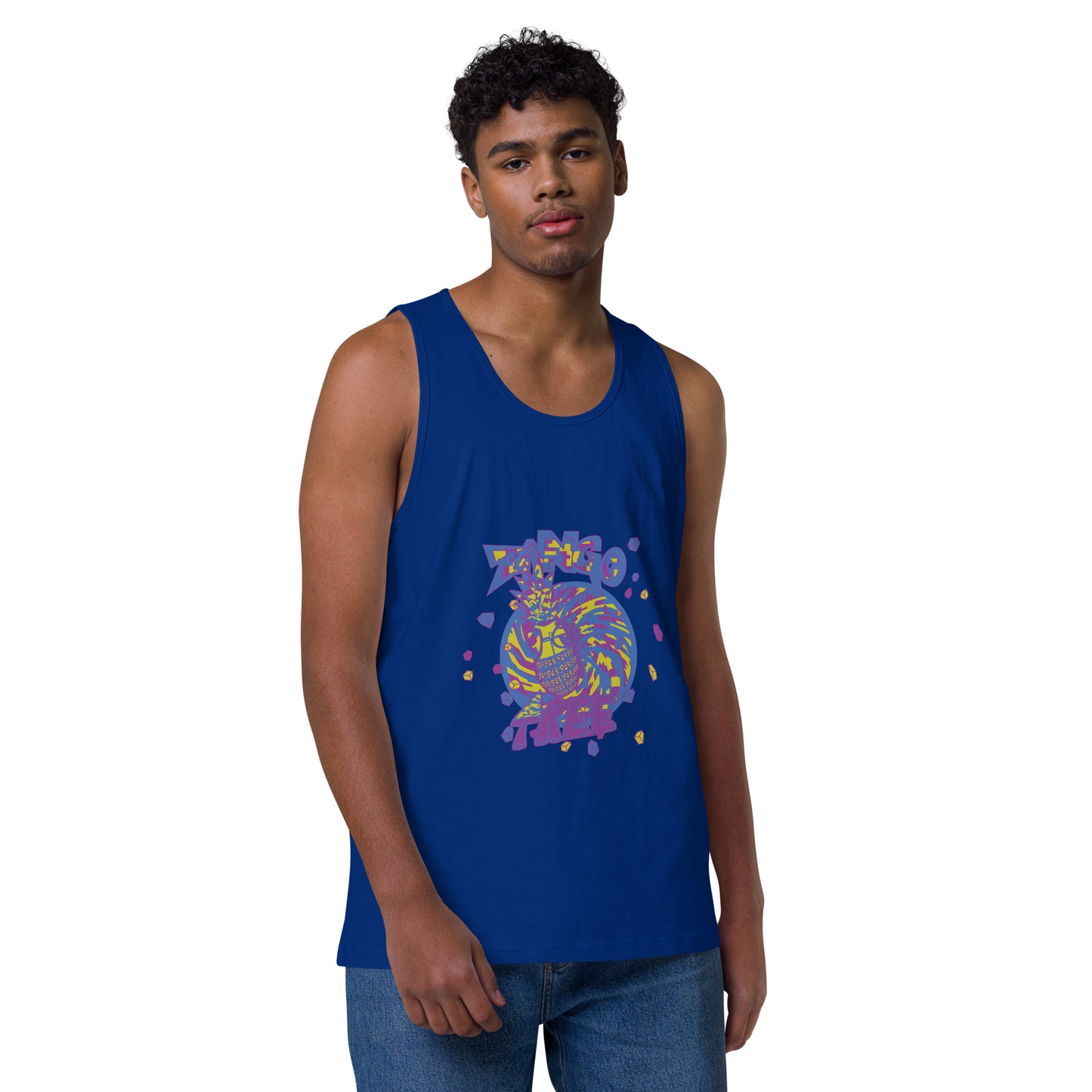 Heritage Men’s premium tank top "Digi The Pineapple Grenade Vortex" Digital Stylin' Edition