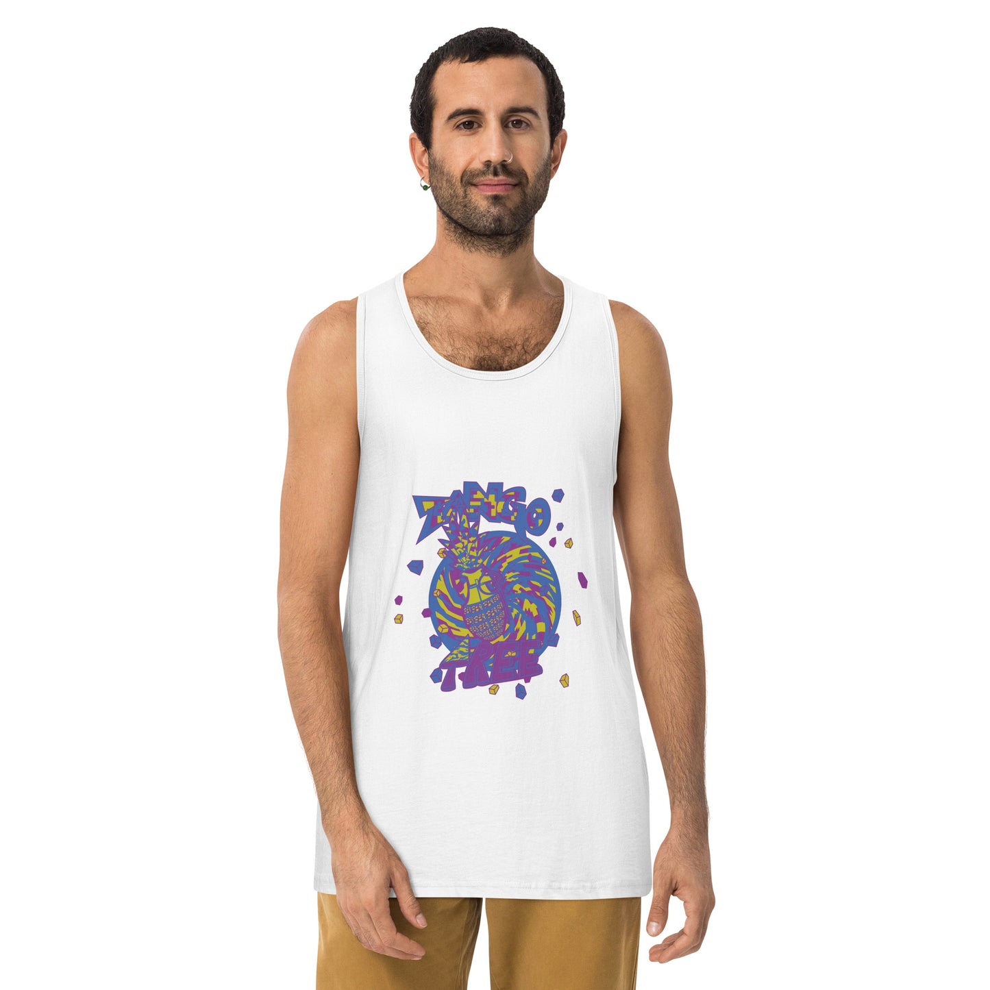 Heritage Men’s premium tank top "Digi The Pineapple Grenade Vortex" Digital Stylin' Edition