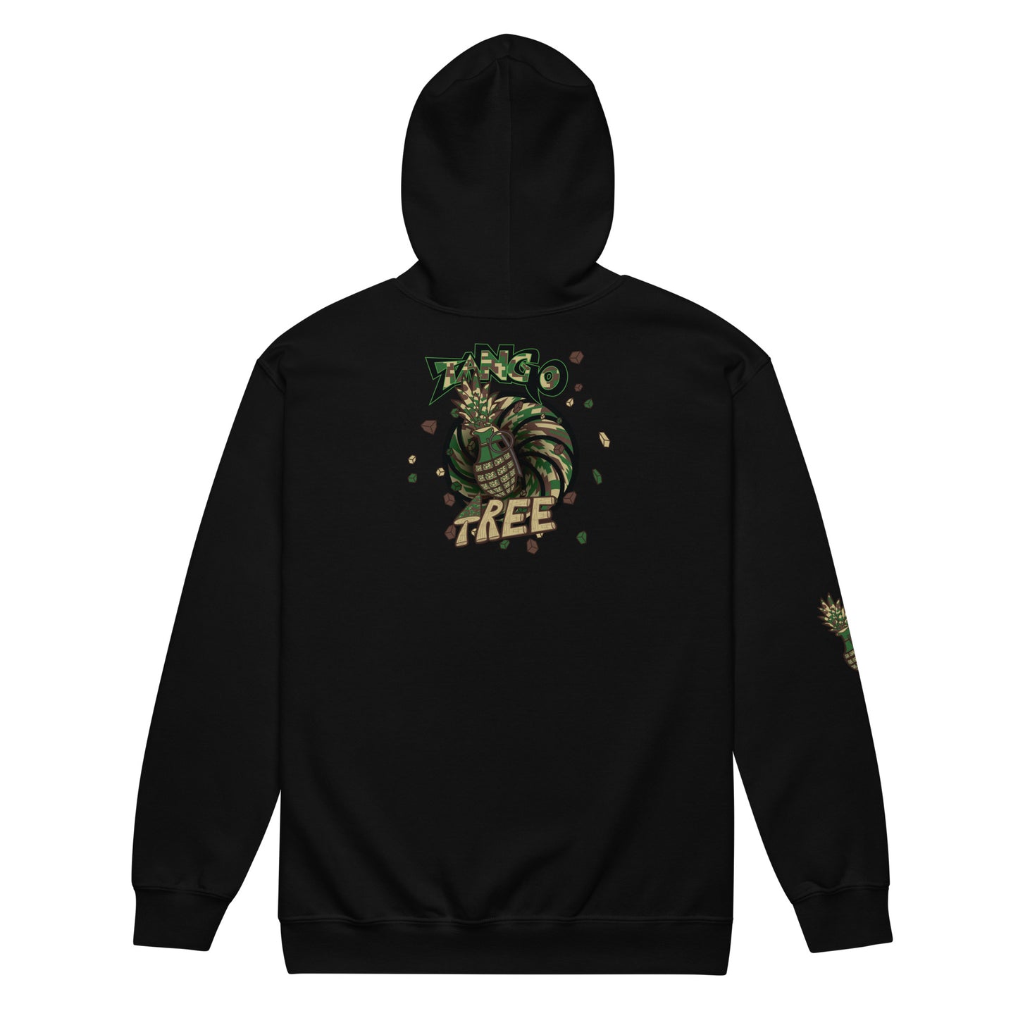 Unisex heavy blend zip hoodie "Digi The Pineapple Grenade Vortex" Can't See Me Edition