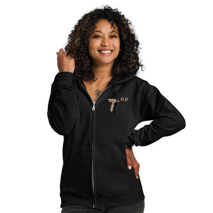 Unisex heavy blend zip hoodie "Silent Bee Deadly" Desert Rat Edition