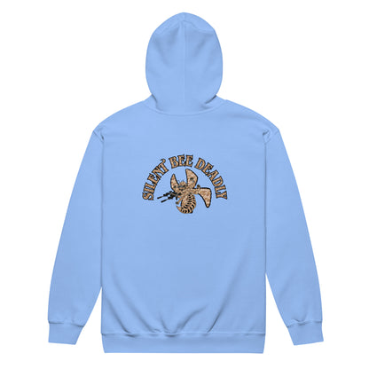 Unisex heavy blend zip hoodie "Silent Bee Deadly" Desert Rat Edition