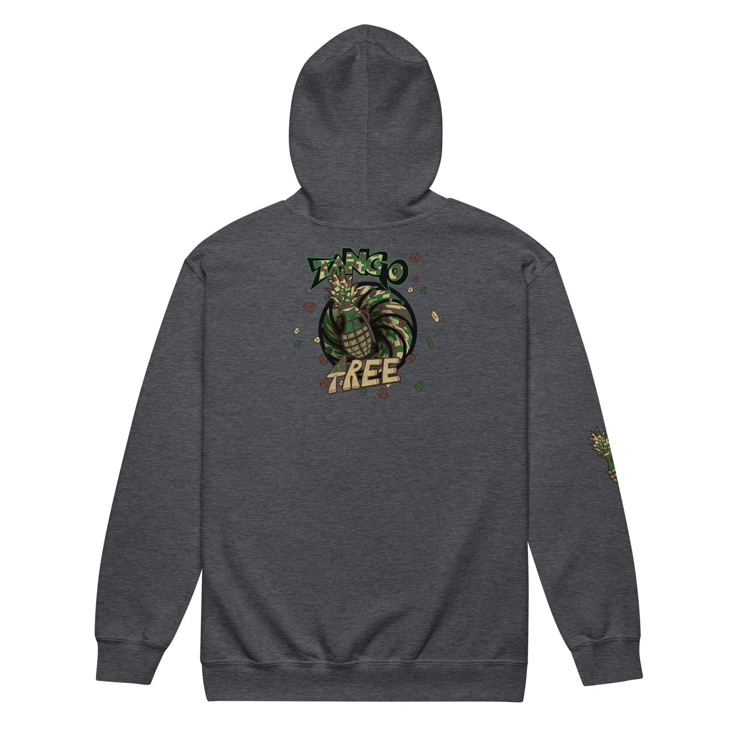 Unisex heavy blend zip hoodie "Digi The Pineapple Grenade Vortex" Can't See Me Edition