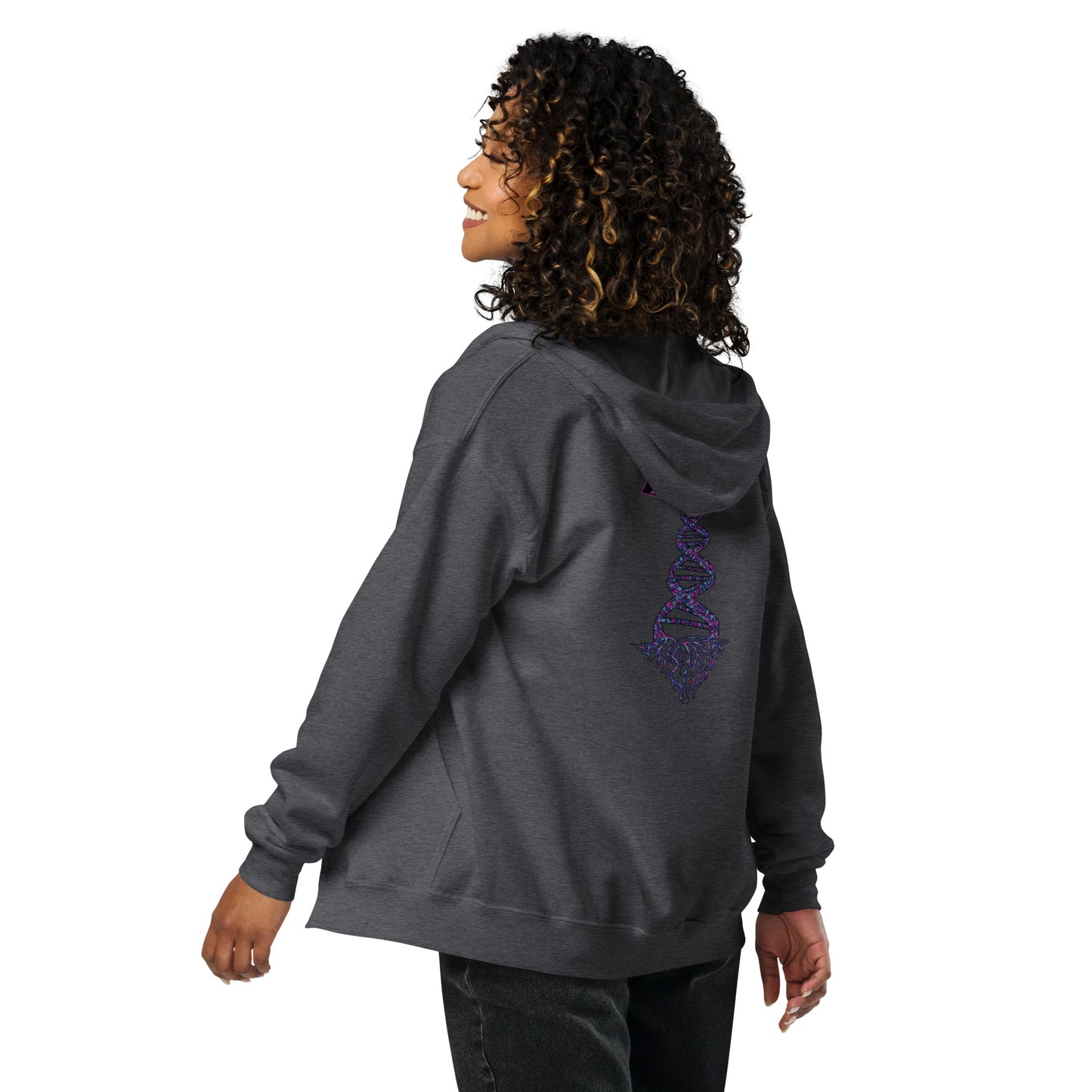 Unisex heavy blend zip hoodie " DNA Tree Vortex" Magic Edition