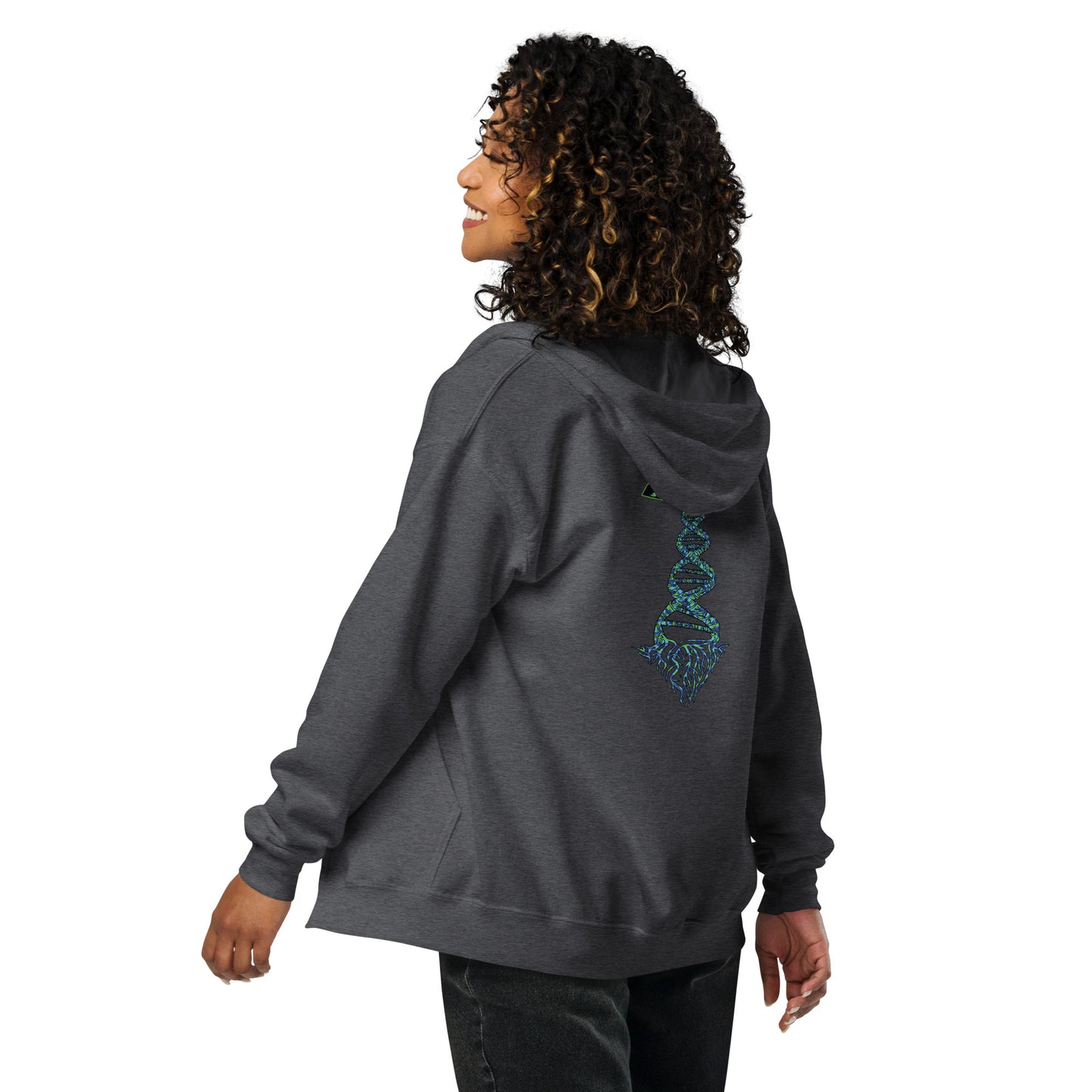 Unisex heavy blend zip hoodie "DNA Tree Vortex" Wildin' Edition