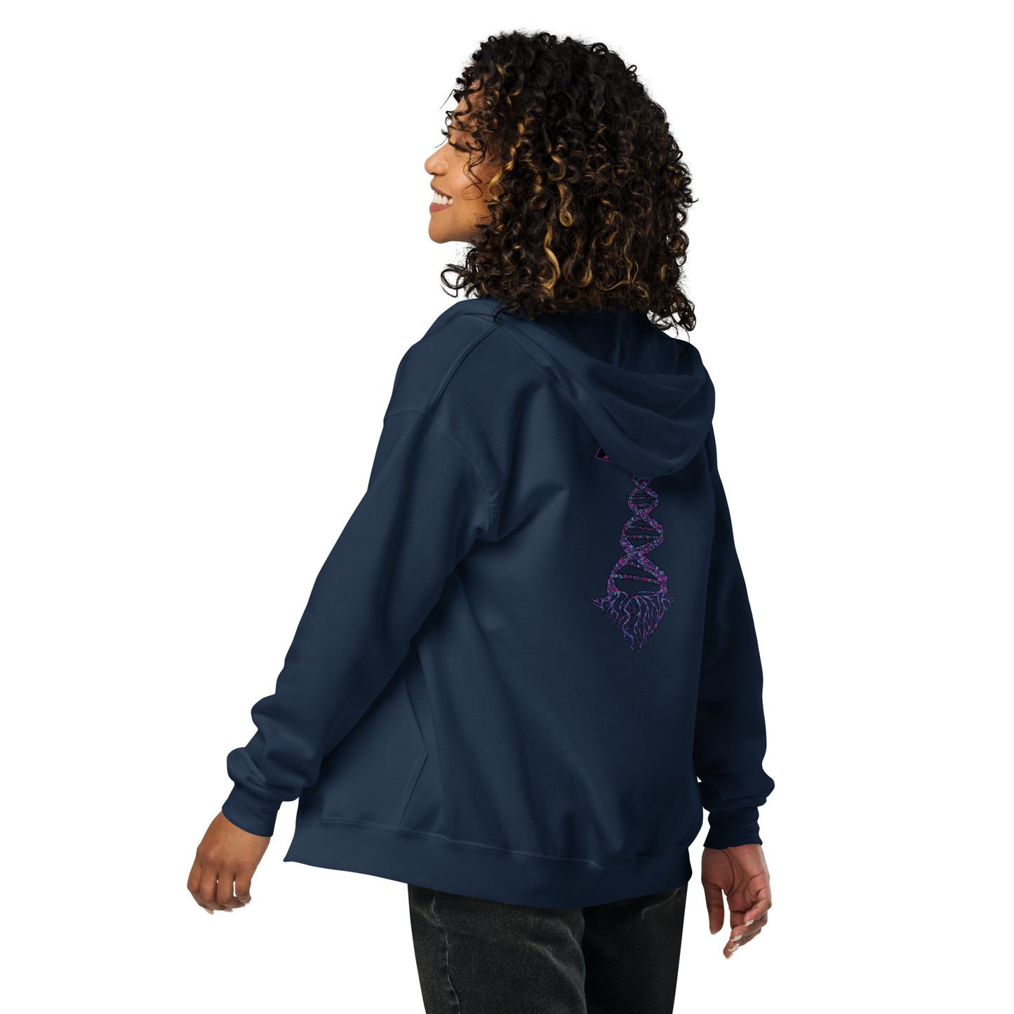 Unisex heavy blend zip hoodie " DNA Tree Vortex" Magic Edition