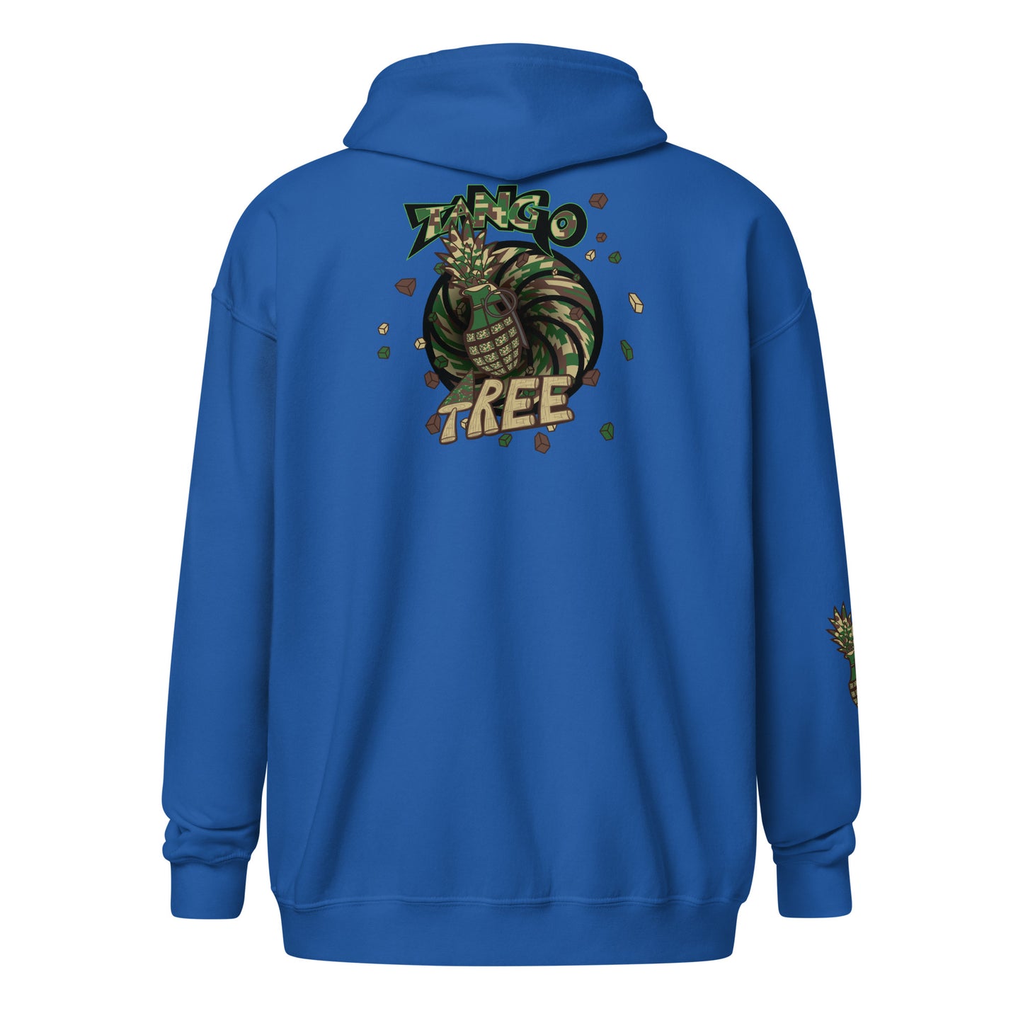 Unisex heavy blend zip hoodie "Digi The Pineapple Grenade Vortex" Can't See Me Edition