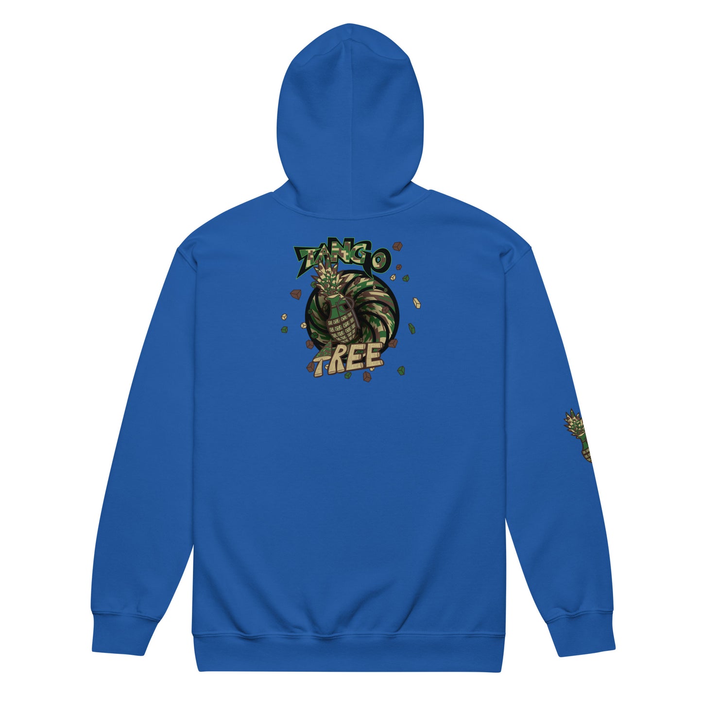 Unisex heavy blend zip hoodie "Digi The Pineapple Grenade Vortex" Can't See Me Edition