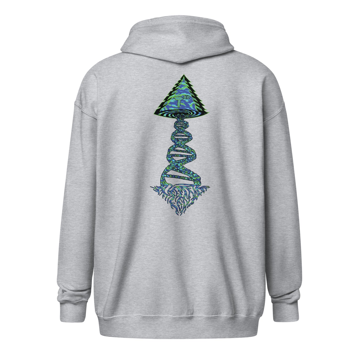 Unisex heavy blend zip hoodie "DNA Tree Vortex" Wildin' Edition