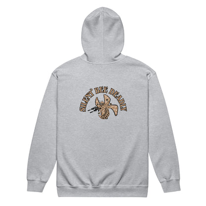 Unisex heavy blend zip hoodie "Silent Bee Deadly" Desert Rat Edition
