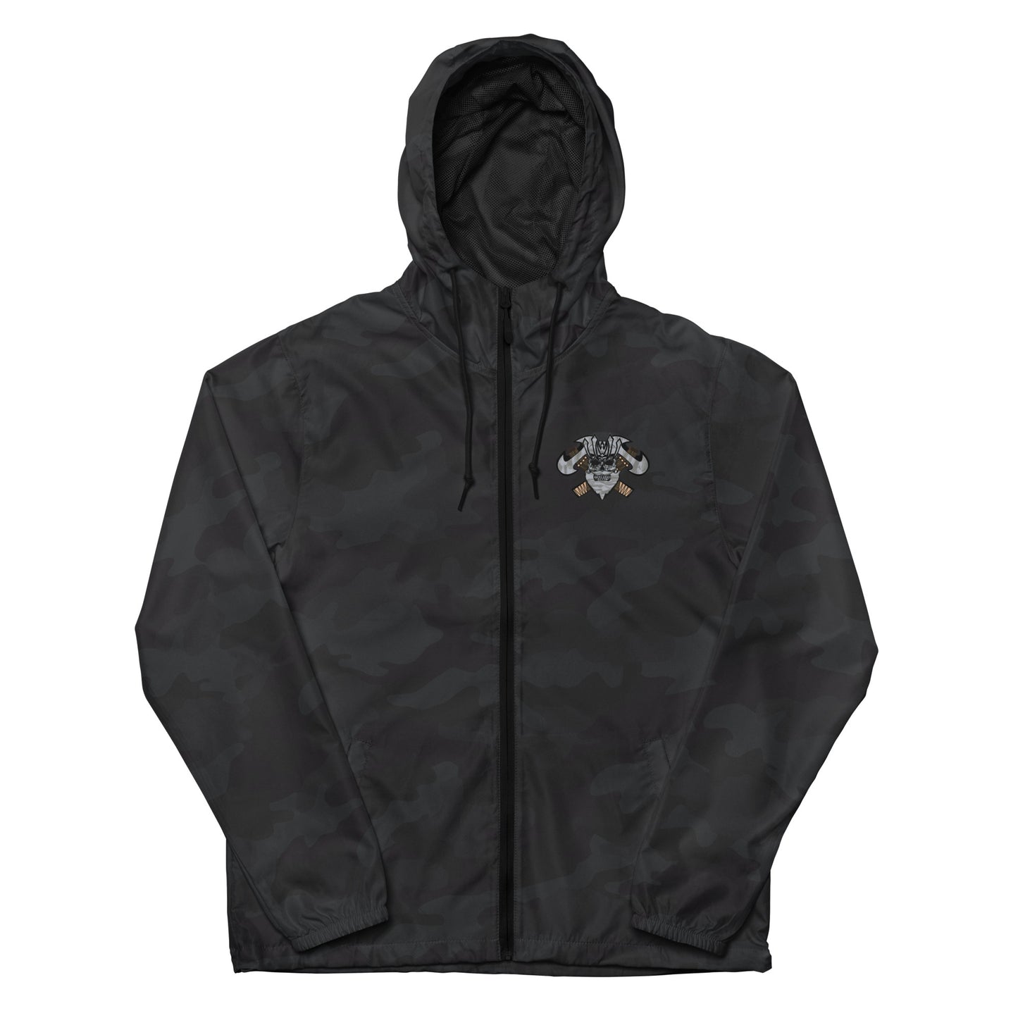 Unisex lightweight zip up windbreaker "King Of The Vortex" Night Walk Silver Edition