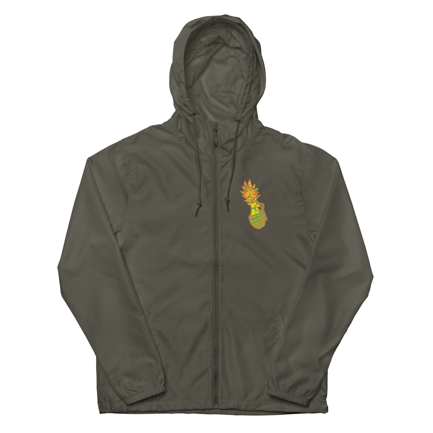 Unisex lightweight zip up windbreaker "The Real Pineapple Xpress" Tang Edition