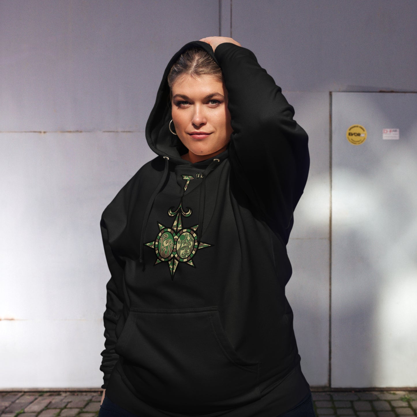 Unisex midweight hoodie "Shroom Verse Infinity Compass" Can't See Me Edition