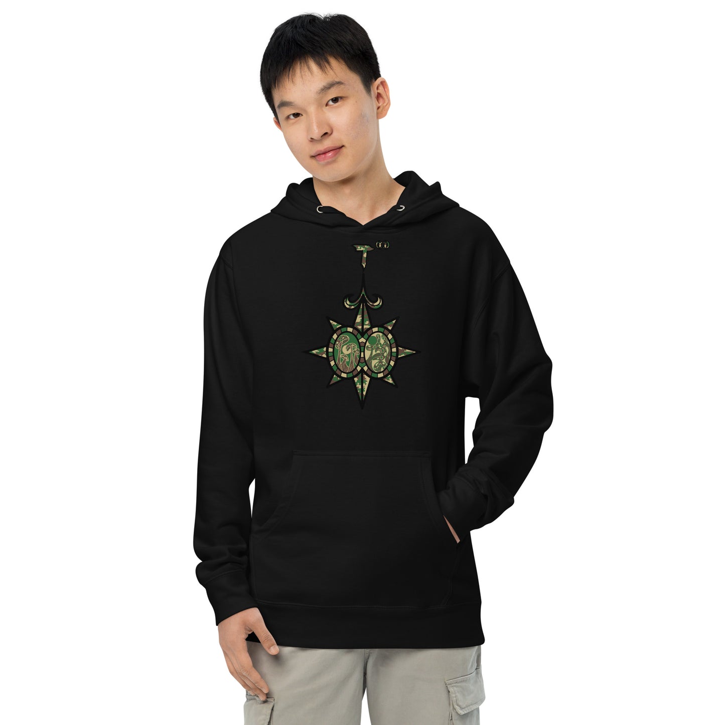 Unisex midweight hoodie "Shroom Verse Infinity Compass" Can't See Me Edition