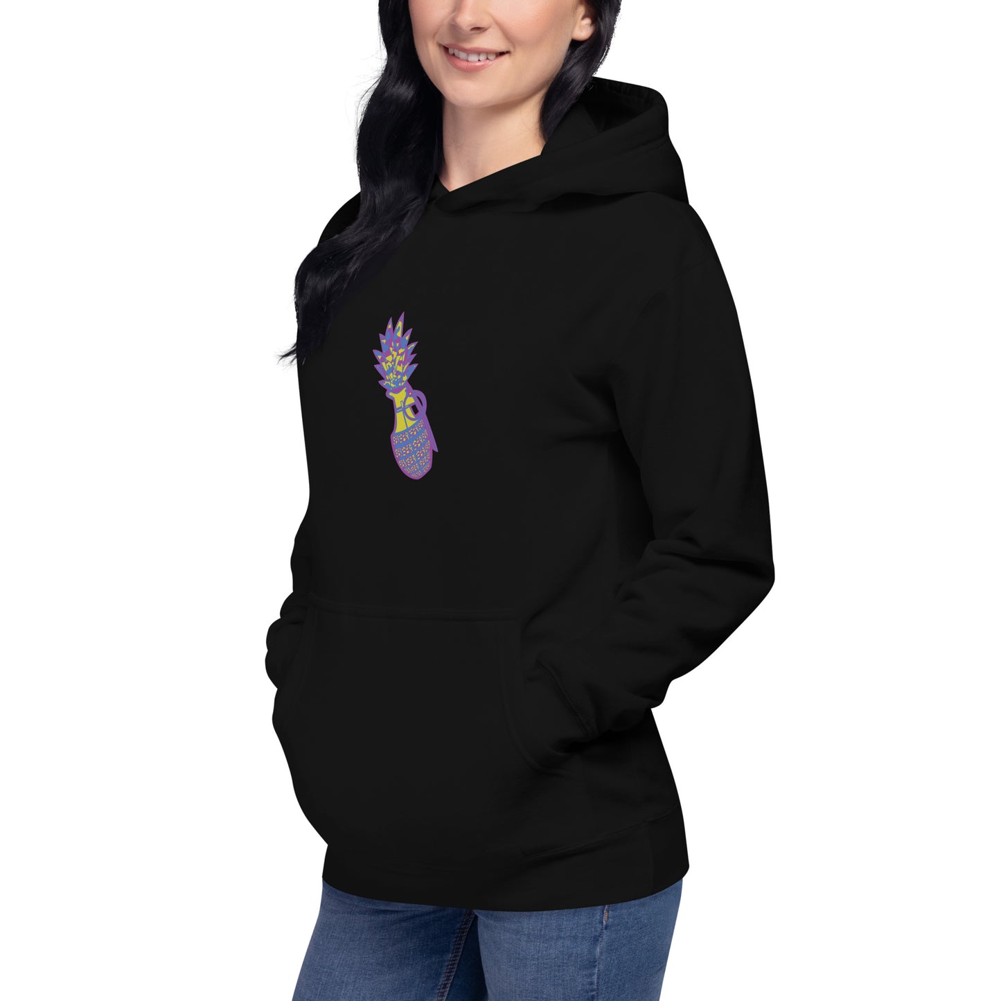 Unisex Hoodie "Digi The Pineapple Grenade Vortex" Stylin' Edition