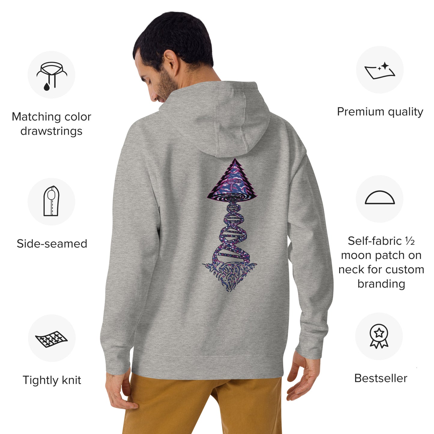 Unisex Hoodie "DNA Tree Vortex" Blurple Edition