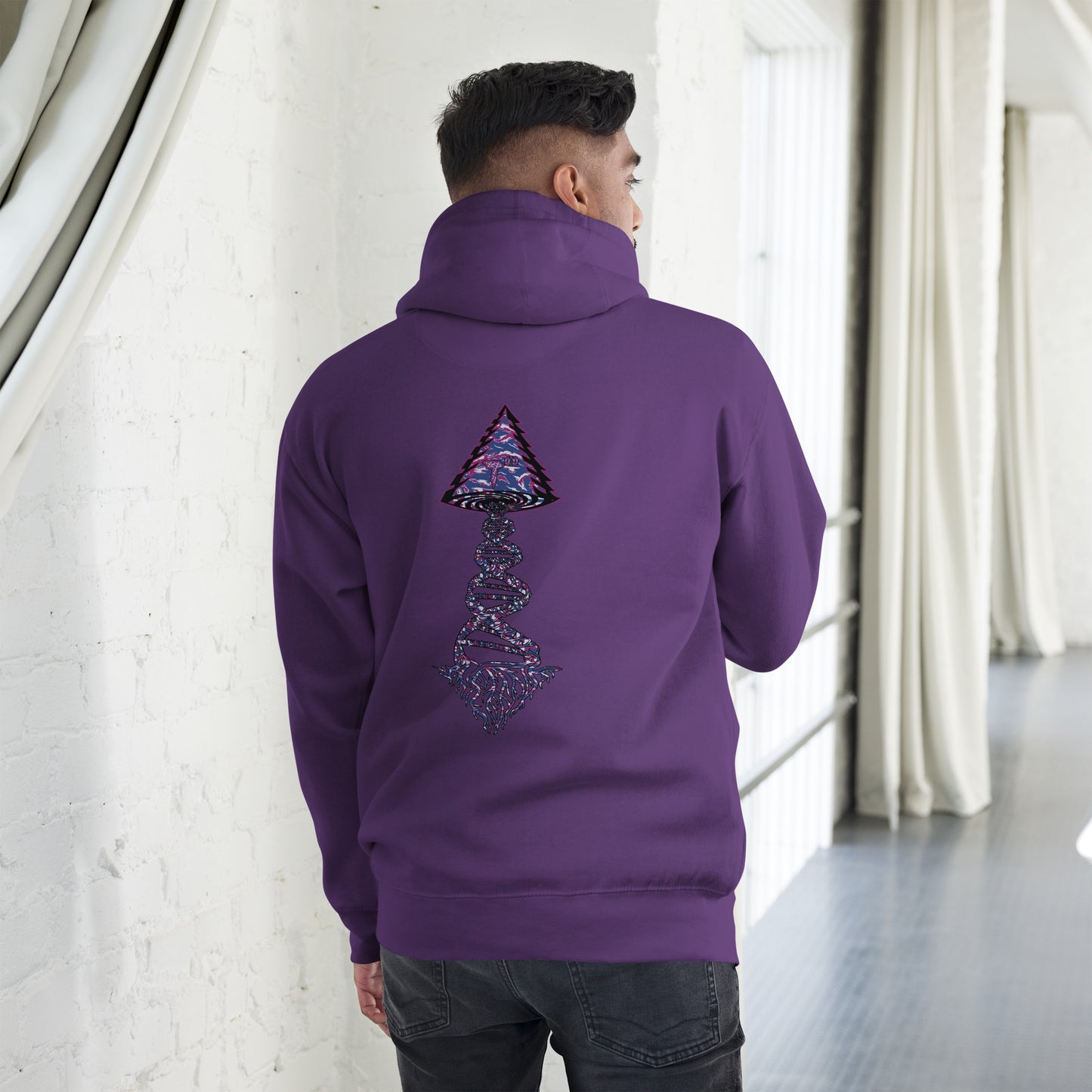 Unisex Hoodie "DNA Tree Vortex" Blurple Edition