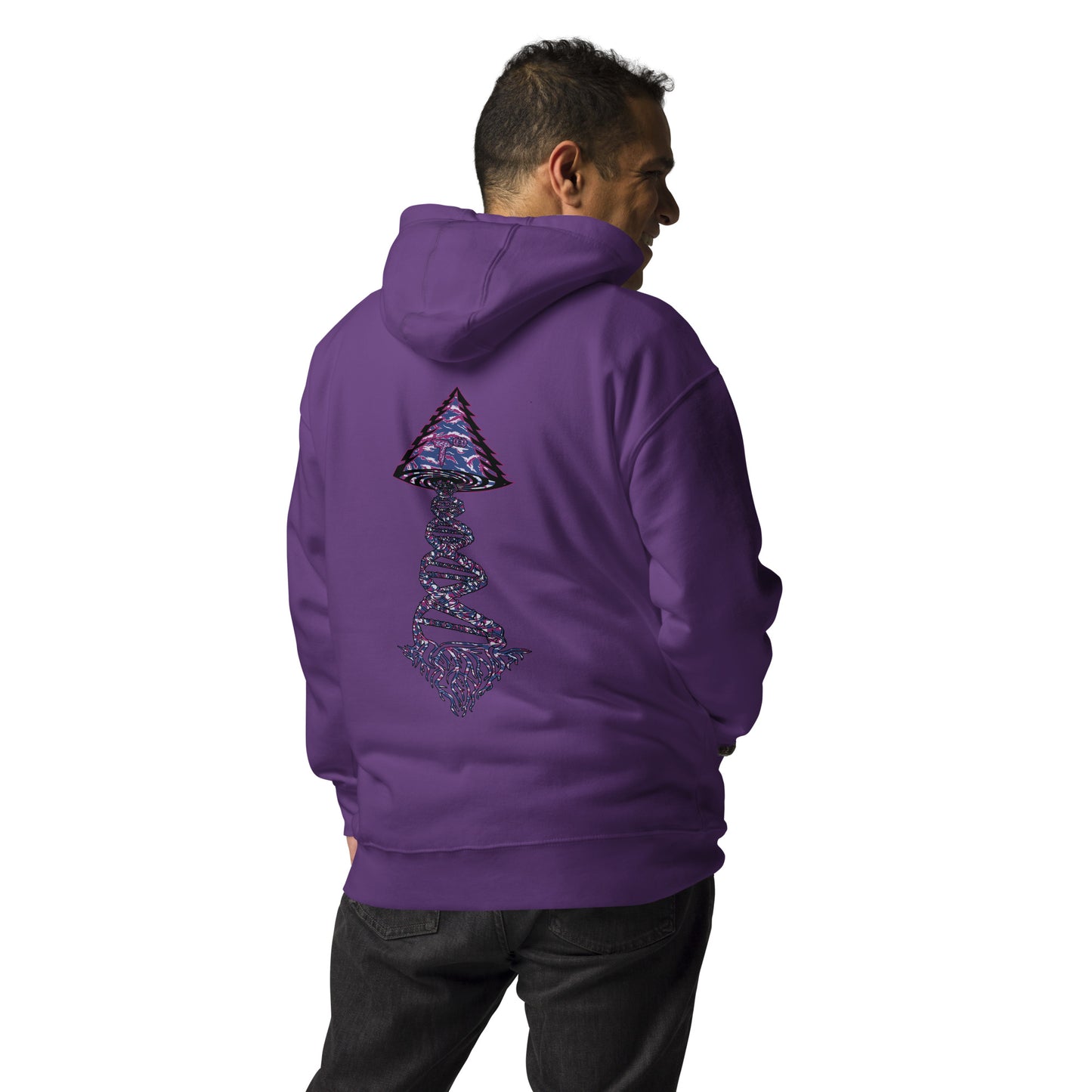 Unisex Hoodie "DNA Tree Vortex" Blurple Edition