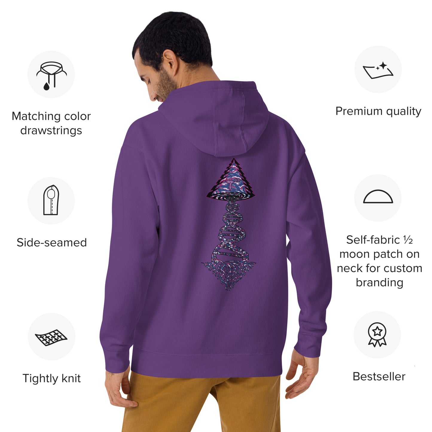 Unisex Hoodie "DNA Tree Vortex" Blurple Edition