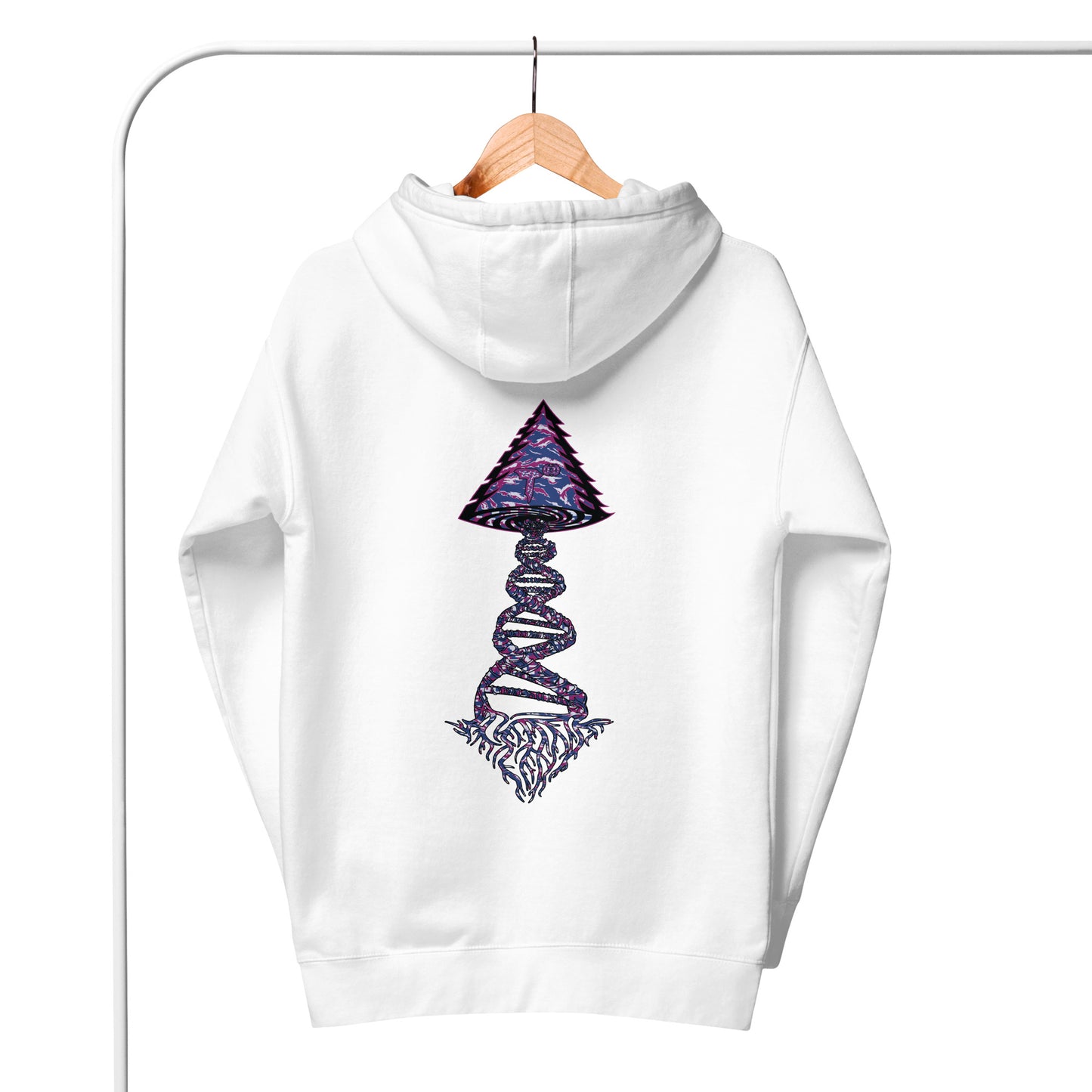 Unisex Hoodie "DNA Tree Vortex" Blurple Edition