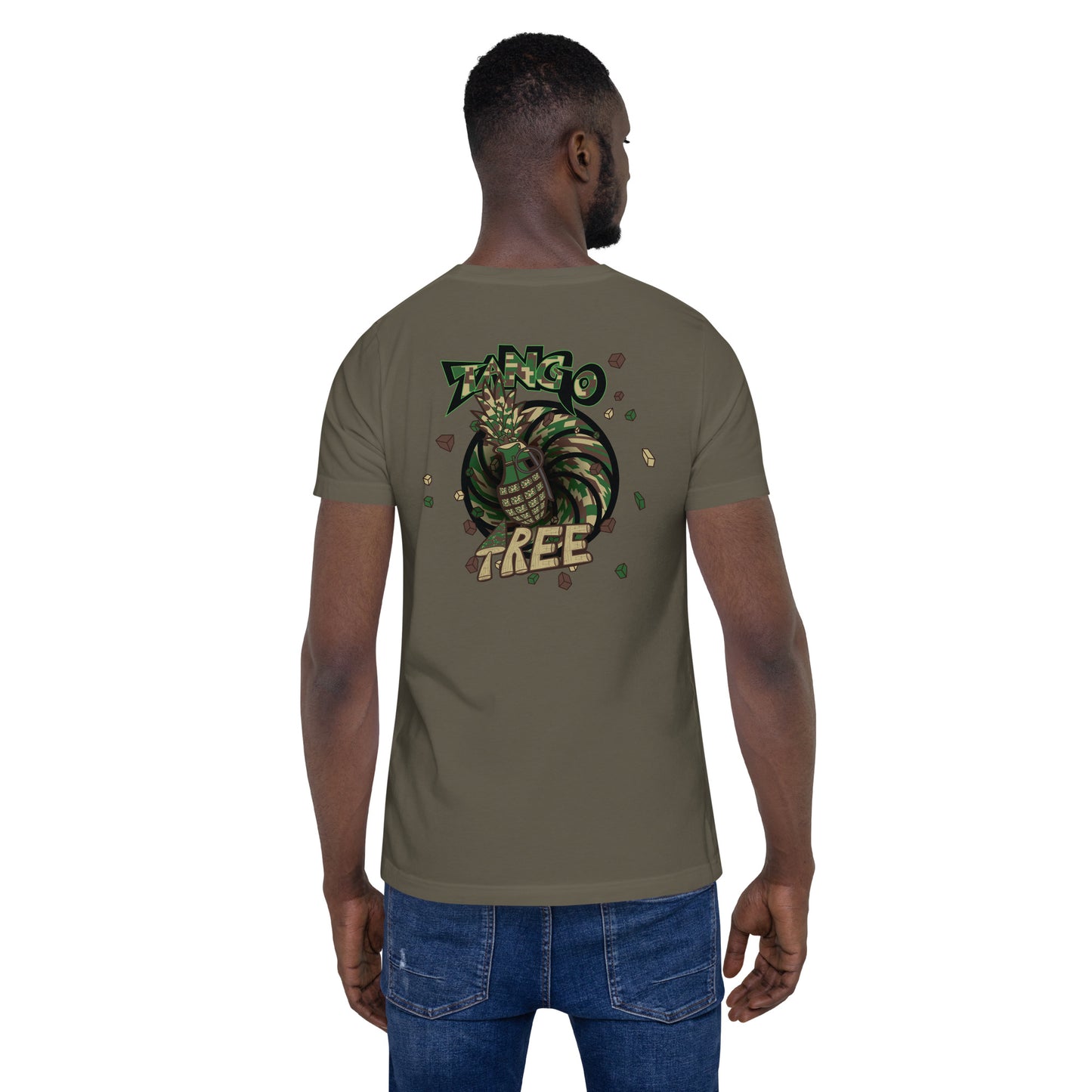 Bella Canvas Unisex t-shirt "Digi The Pineapple Grenade Vortex" Digital Can't See Me Edition