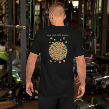 Unisex t-shirt Shroomverse Compass features a unique design on the back, perfect for gym wear and casual outings.