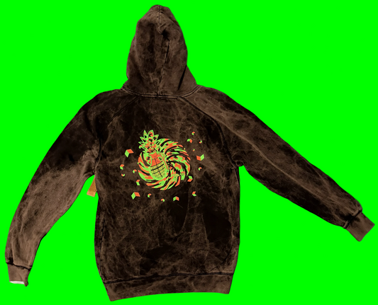 100% Cotton Black Vintage Hoody