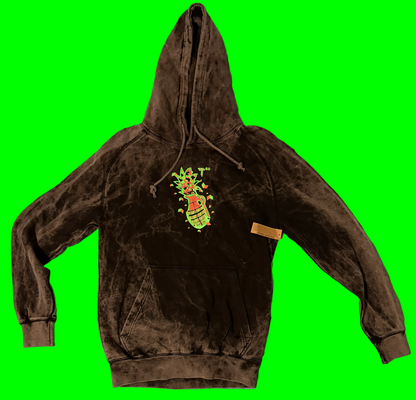 100% Cotton Black Vintage Hoody