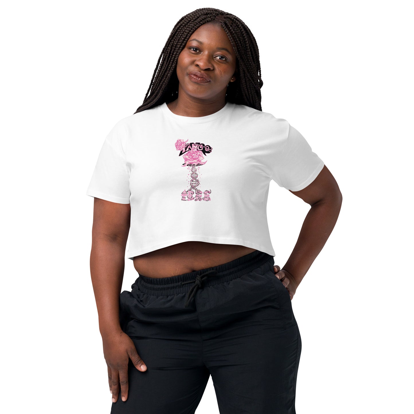 Women’s crop top "Rose of life Vortex" Barbie Edition