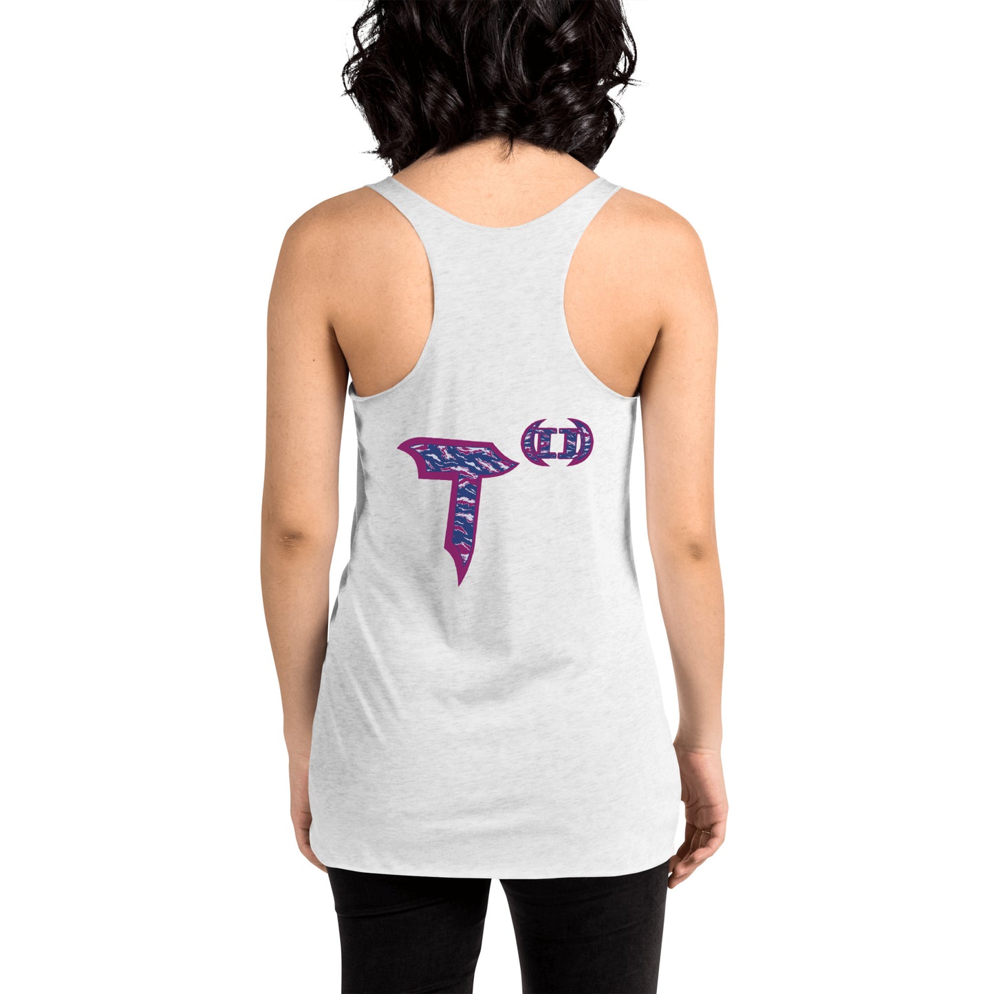 Next Level Women's Racerback Tank "DNA TREE VORTEX" Tiger Stripe Blurple Edition