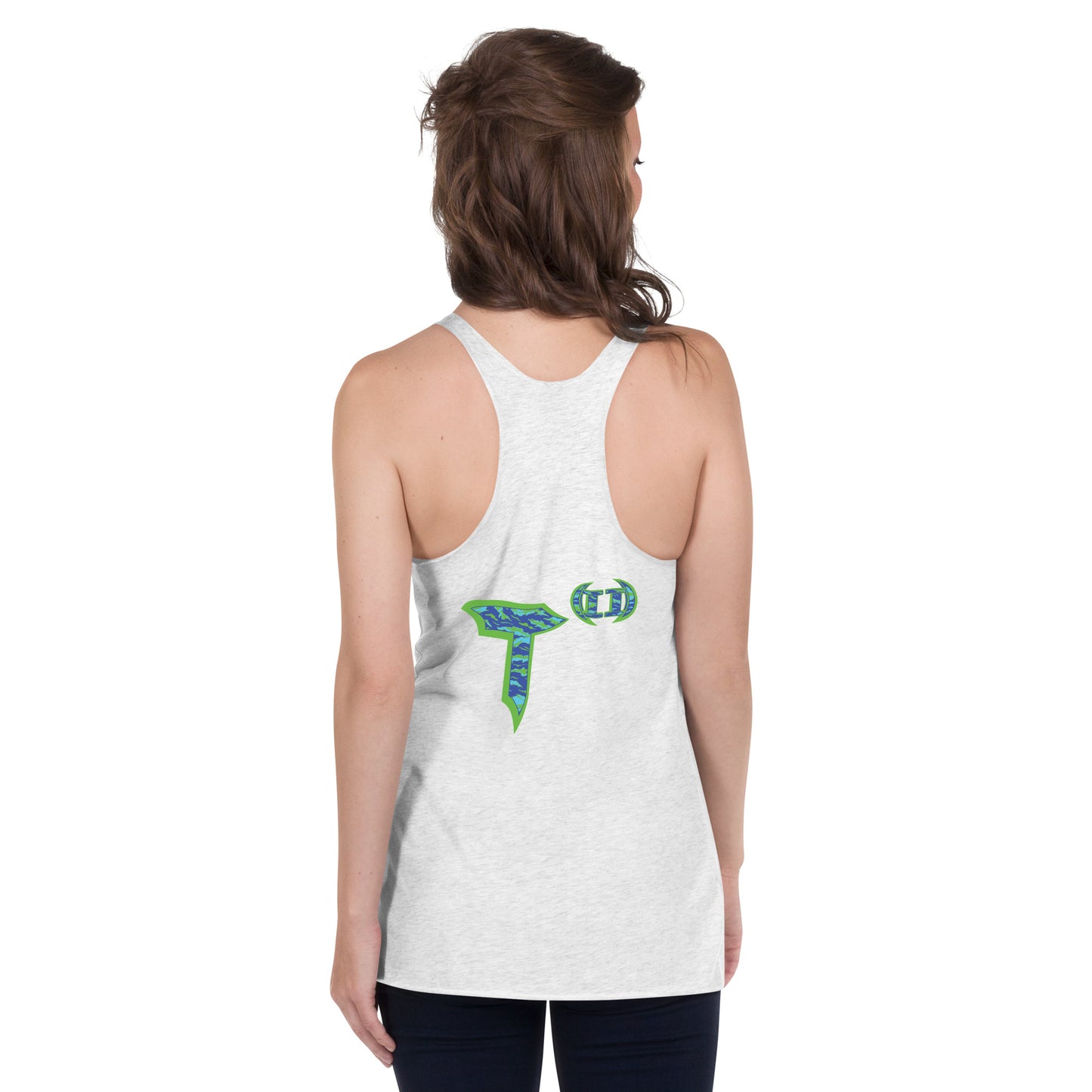 Next Level Women's Racerback Tank "DNA TREE VORTEX" Tiger Stripe Wildin' Edition