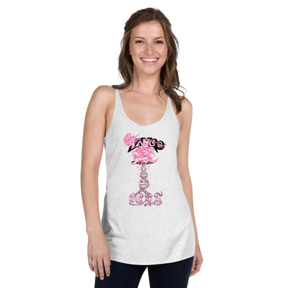 Women's Racerback Tank "Tango Rose of Life Vortex"