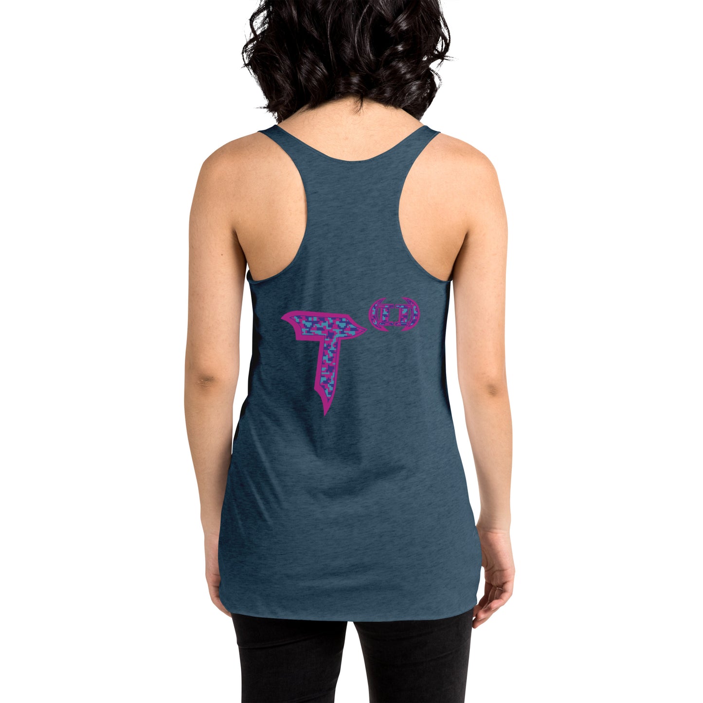 Next level Women's Racerback Tank "Digi The Pineapple Grenade Vortex" Digital Magic Edition