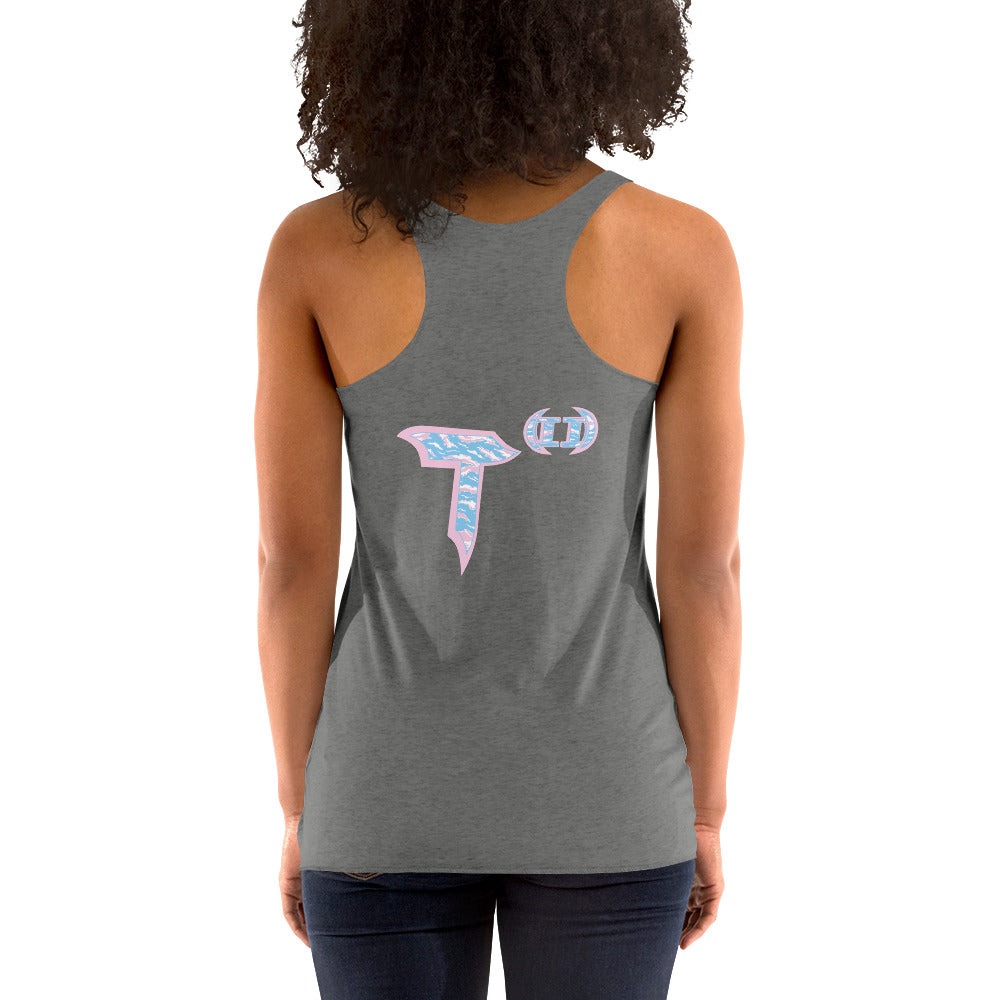 Next Level Women's Racerback Tank "DNA TREE VORTEX" Tiger Stripe Elegant Edition