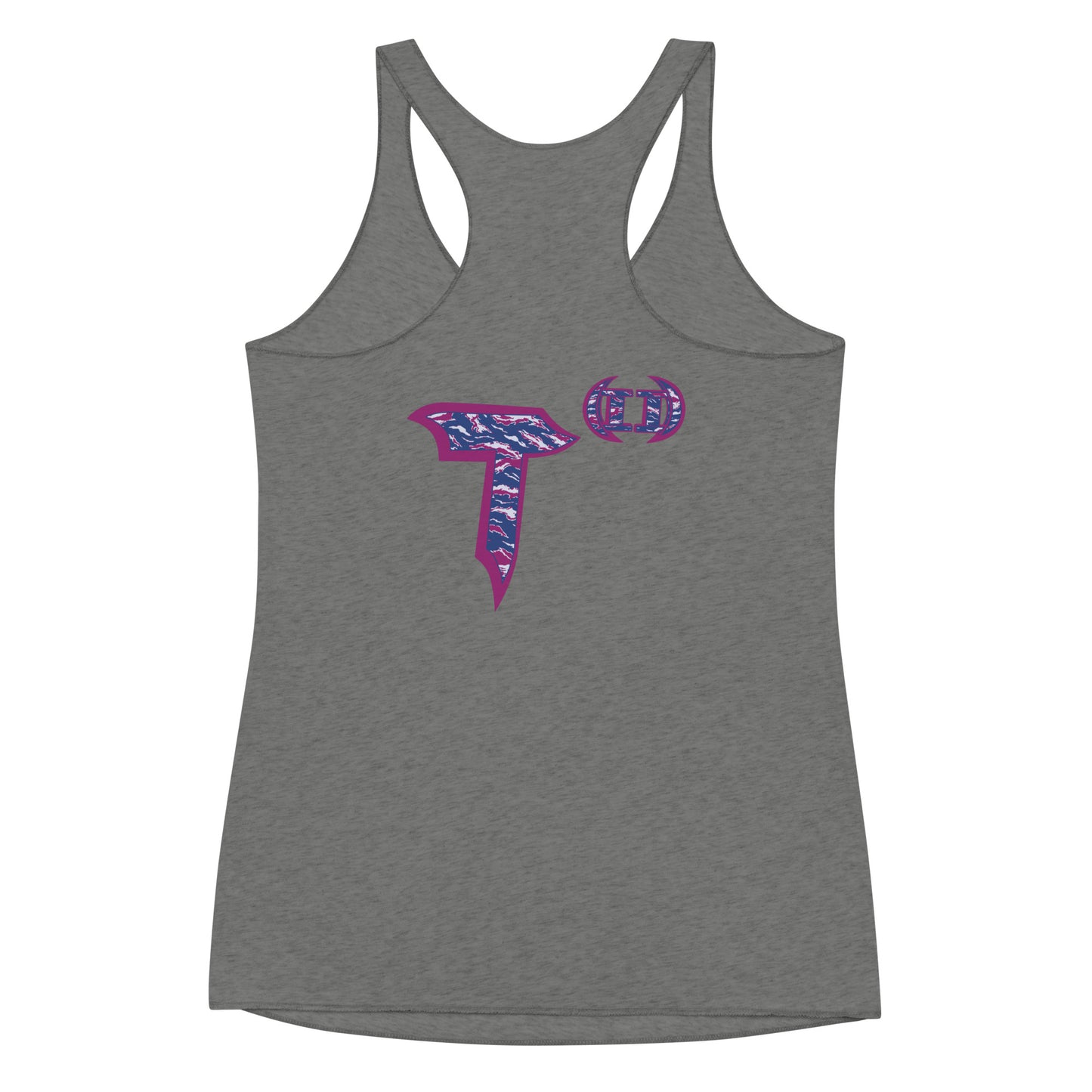 Next Level Women's Racerback Tank "DNA TREE VORTEX" Tiger Stripe Blurple Edition