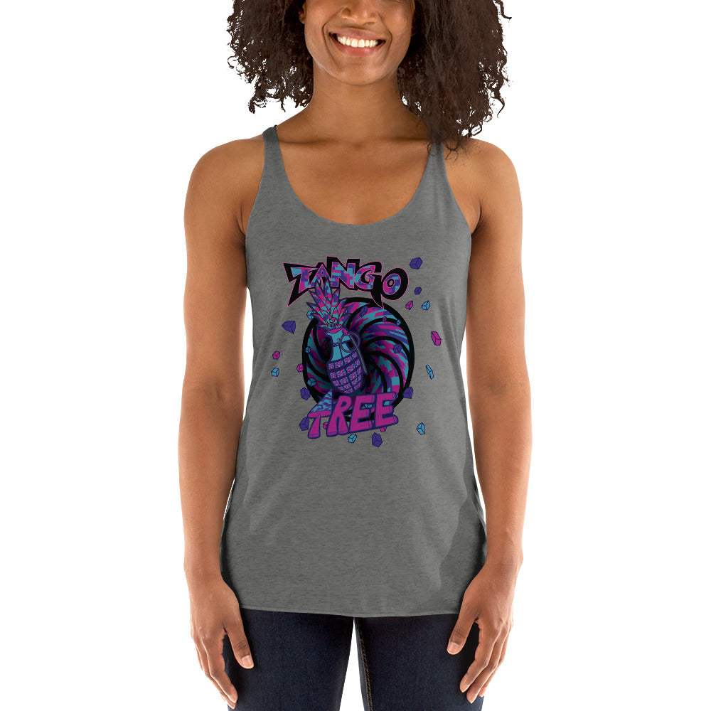 Next level Women's Racerback Tank "Digi The Pineapple Grenade Vortex" Digital Magic Edition