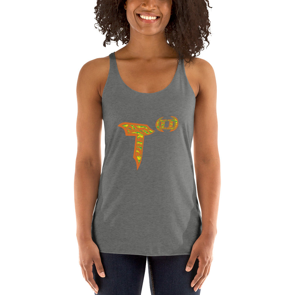 Next Level Women's Racerback Tank "T(2)" Tiger Stripe Tang Edition