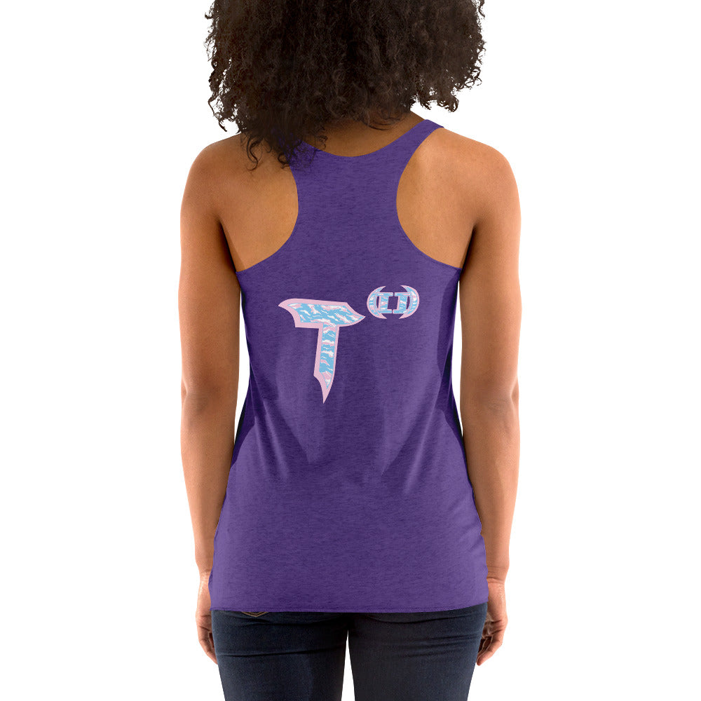 Next Level Women's Racerback Tank "DNA TREE VORTEX" Tiger Stripe Elegant Edition