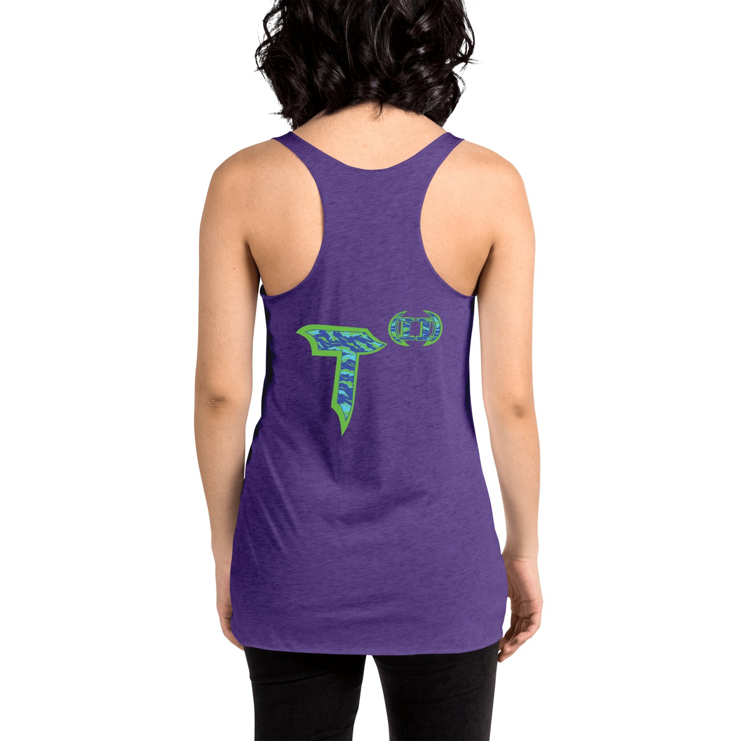 Next Level Women's Racerback Tank "DNA TREE VORTEX" Tiger Stripe Wildin' Edition