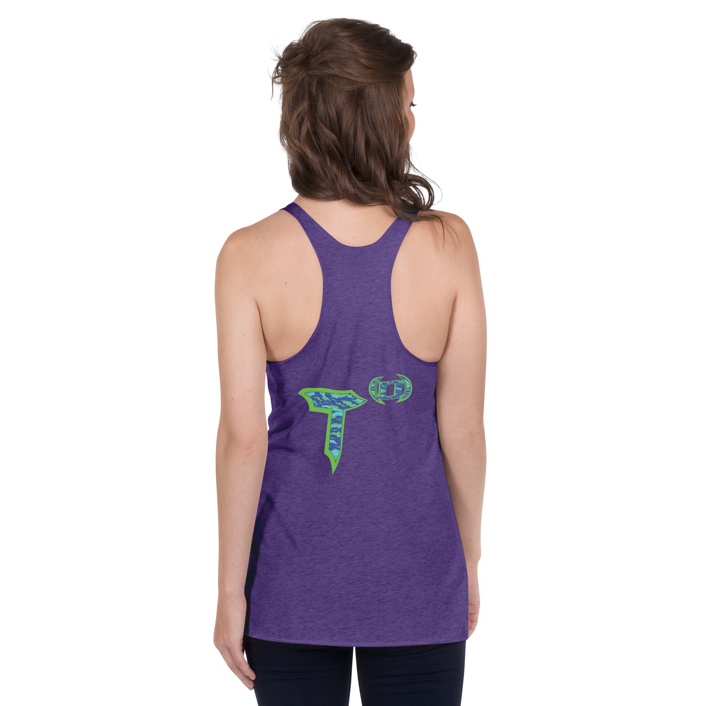 Next Level Women's Racerback Tank "DNA TREE VORTEX" Tiger Stripe Wildin' Edition