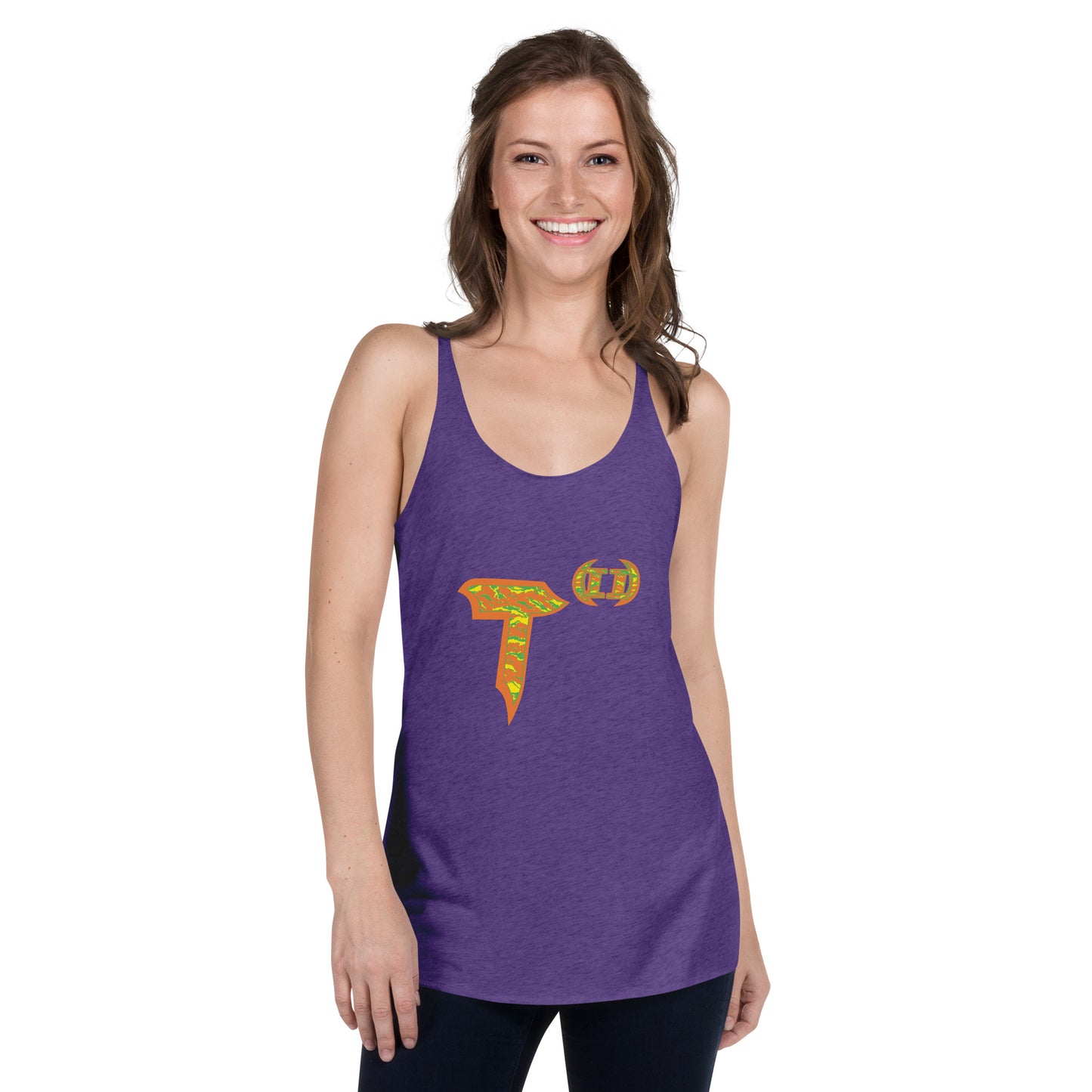 Next Level Women's Racerback Tank "T(2)" Tiger Stripe Tang Edition