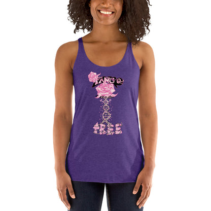Women's Racerback Tank "Tango Rose of Life Vortex"