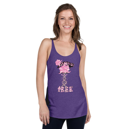 Women's Racerback Tank "Tango Rose of Life Vortex"