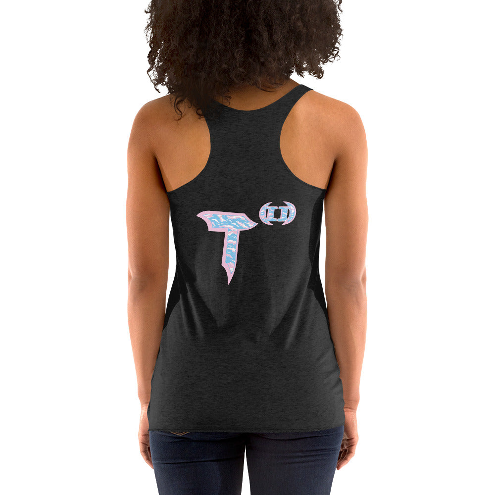 Next Level Women's Racerback Tank "DNA TREE VORTEX" Tiger Stripe Elegant Edition